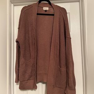 Mauve knit cardigan